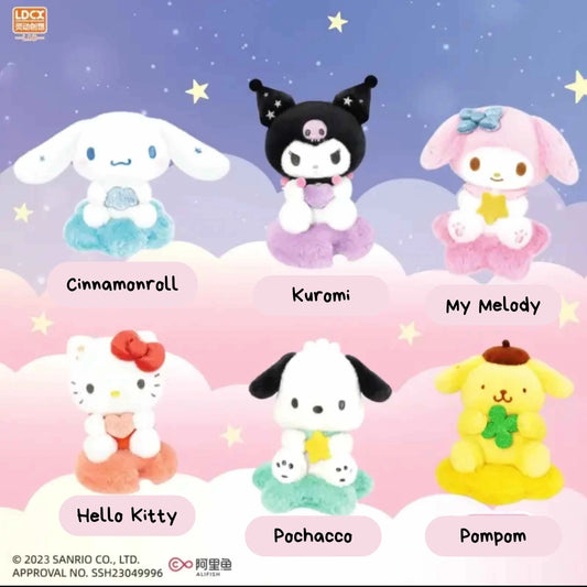 Top Toy Sanrio Characters Starry Cloud Plush Blind Box Random Style - Whole Set of 6