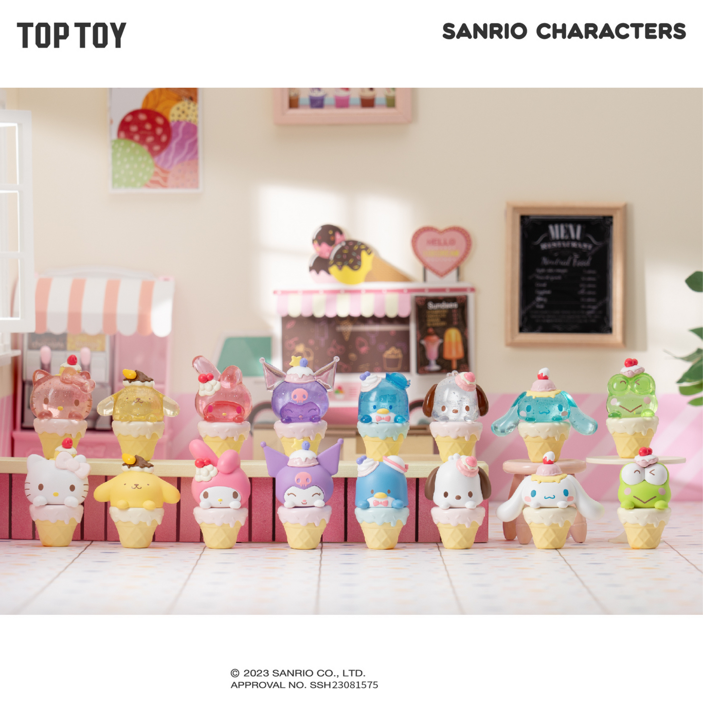 Top Toy Sanrio Mini Ice Cream Figure Bag - Whole Set of 16 Bags