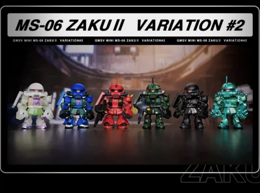 QMSV Mini Zaku II VARIA #2 Series Blind Box - Whole Set of 6