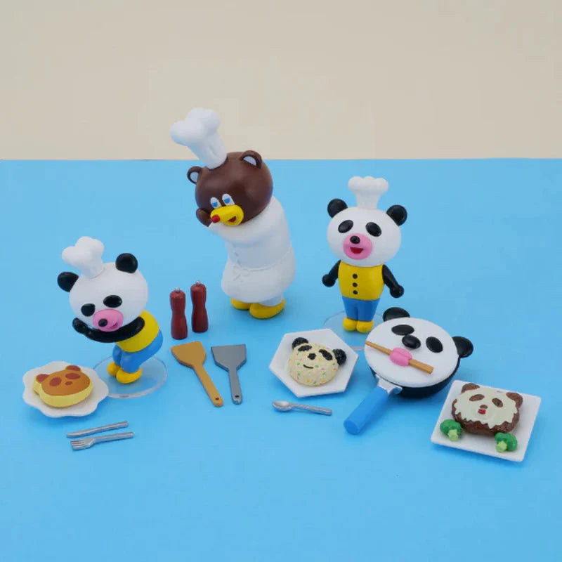 Kenelephant Panda Spoon and Frying Panda Figure Collection- Whole Set of 4