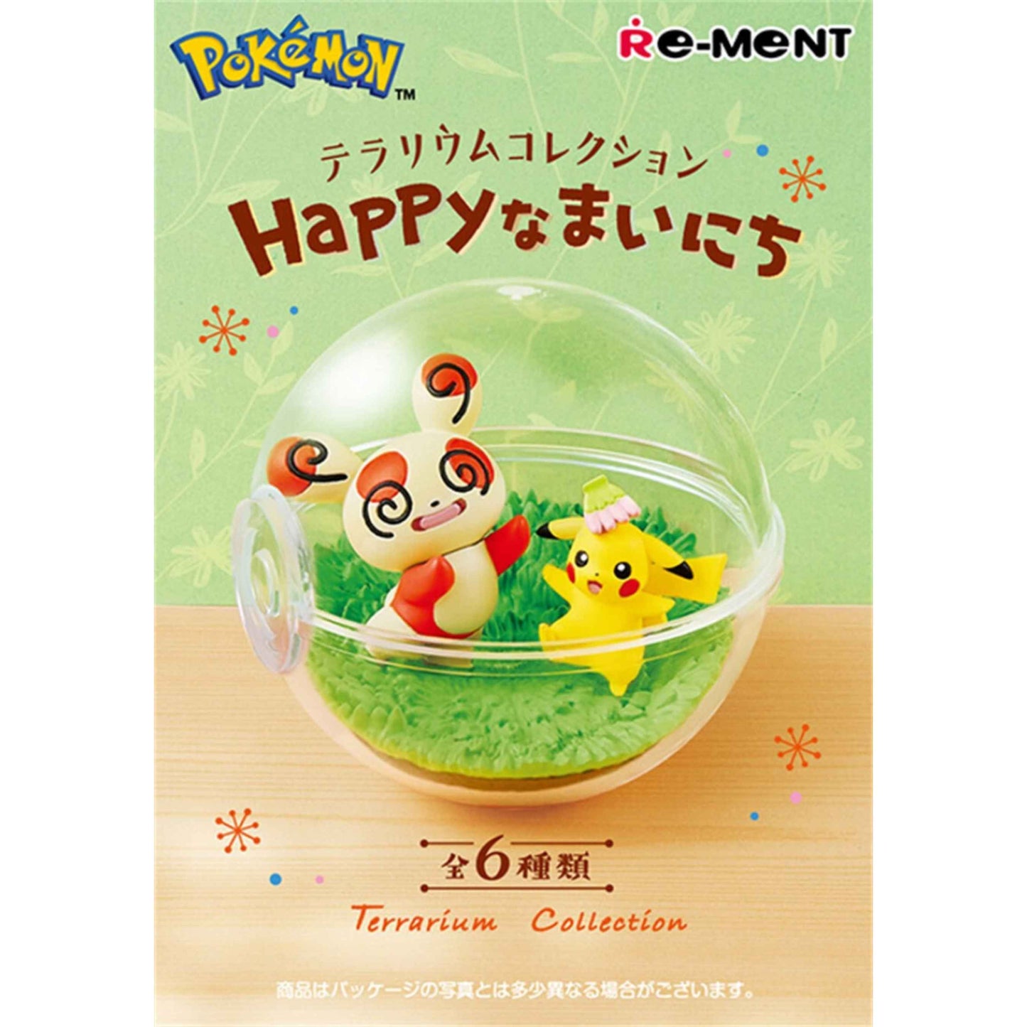 Re-ment: Pokémon Terrarium Collection Happy Time Series Blind Box - Whole Set of 6