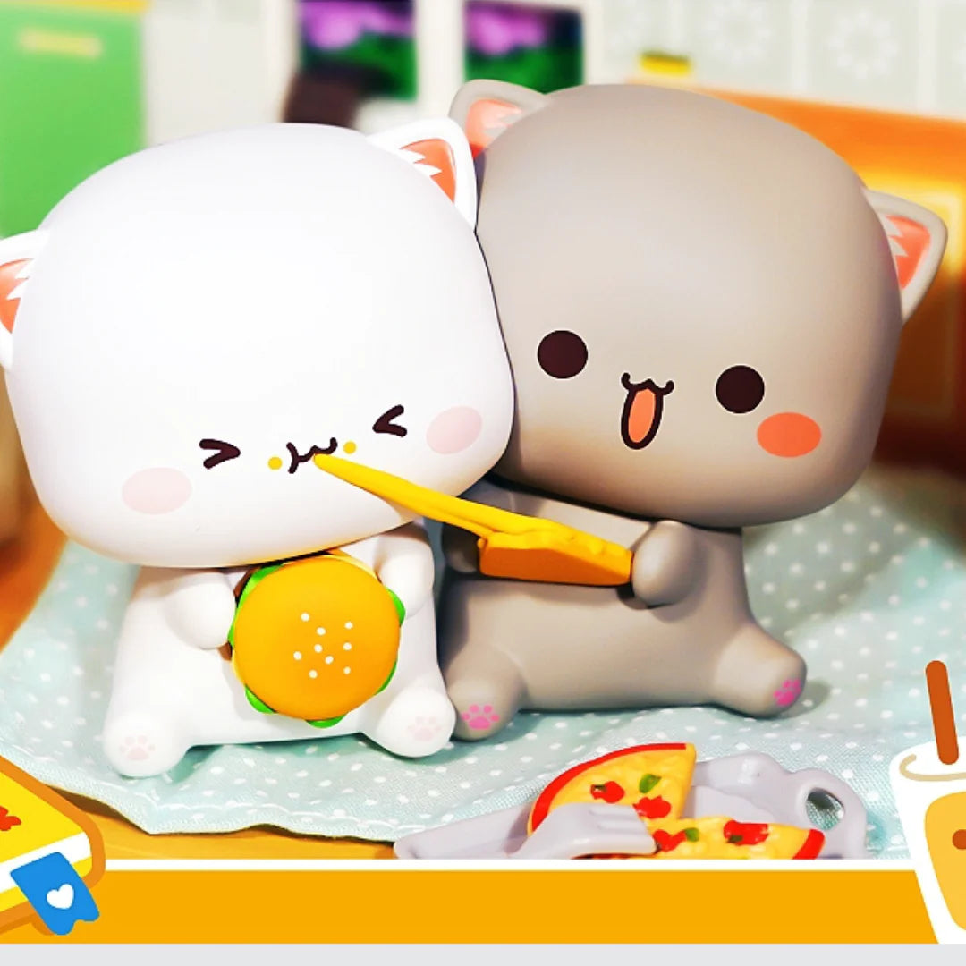 Top Toy: Mitao Cat Love is like a peach 4th Series Blind Box-Whole set 8