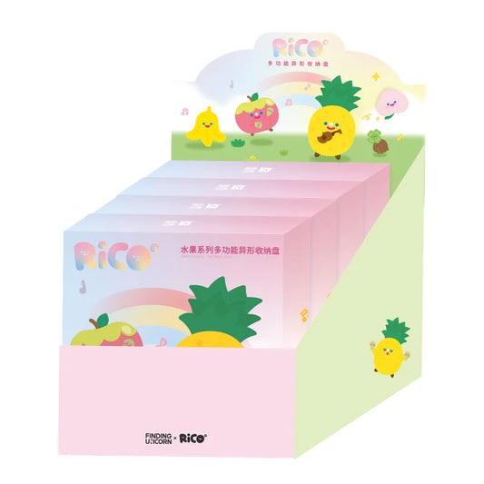 Finding Unicorn RiCO Fruit Series Multifunction Special-Shaped Plate Blind Box- Whole Set of 4