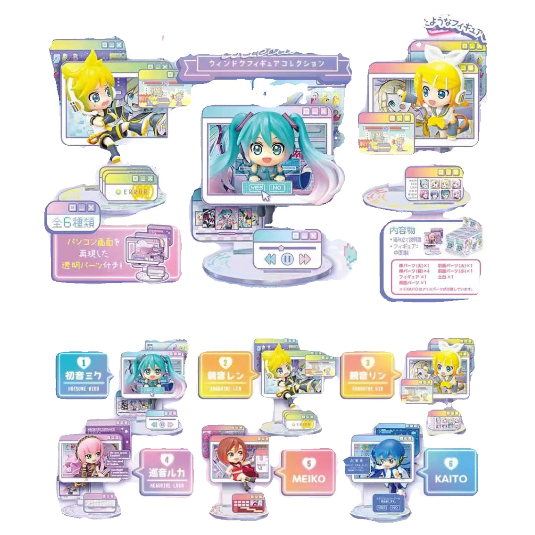 Re-Ment: Hatsune Miku Window Figure Collection Blind Box Figure - Whole Set of 6