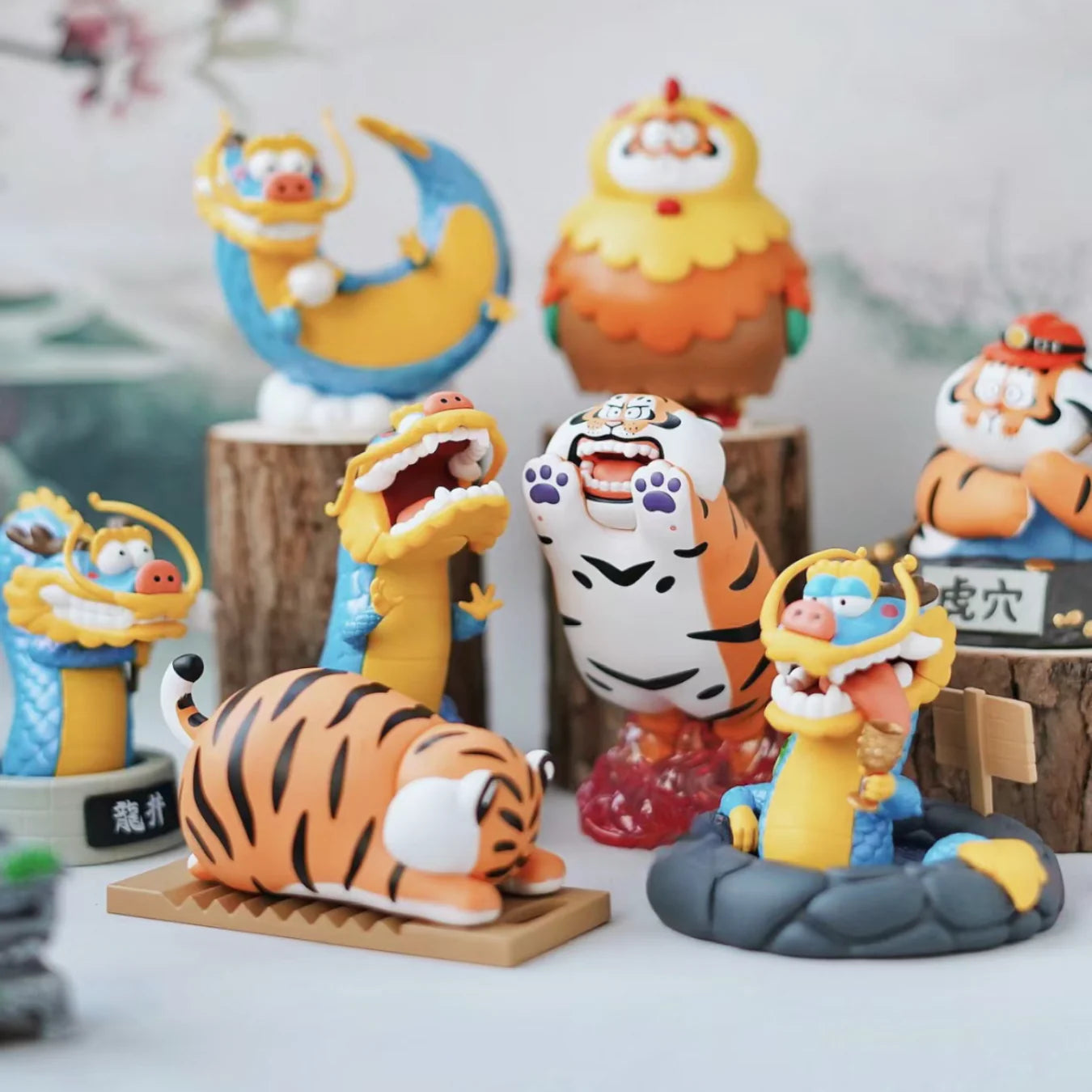 Fat Tiger Pang Hu Soaring Dragon Leaping Tiger Series Blind Box- Whole set of 8