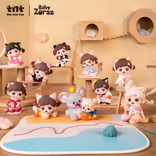 Zoraa Meow Cat Face mini Series Blind Box Whole set of 9