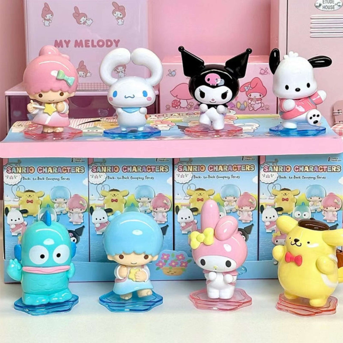 Miniso Sanrio Characters: Back to Back Company Series Blind Box - Whole set of 8