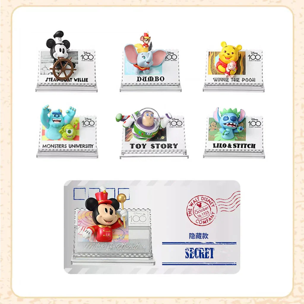 MINISO Disney 100th Anniversary Retro Stamp Series Blind Box-Whole set 6