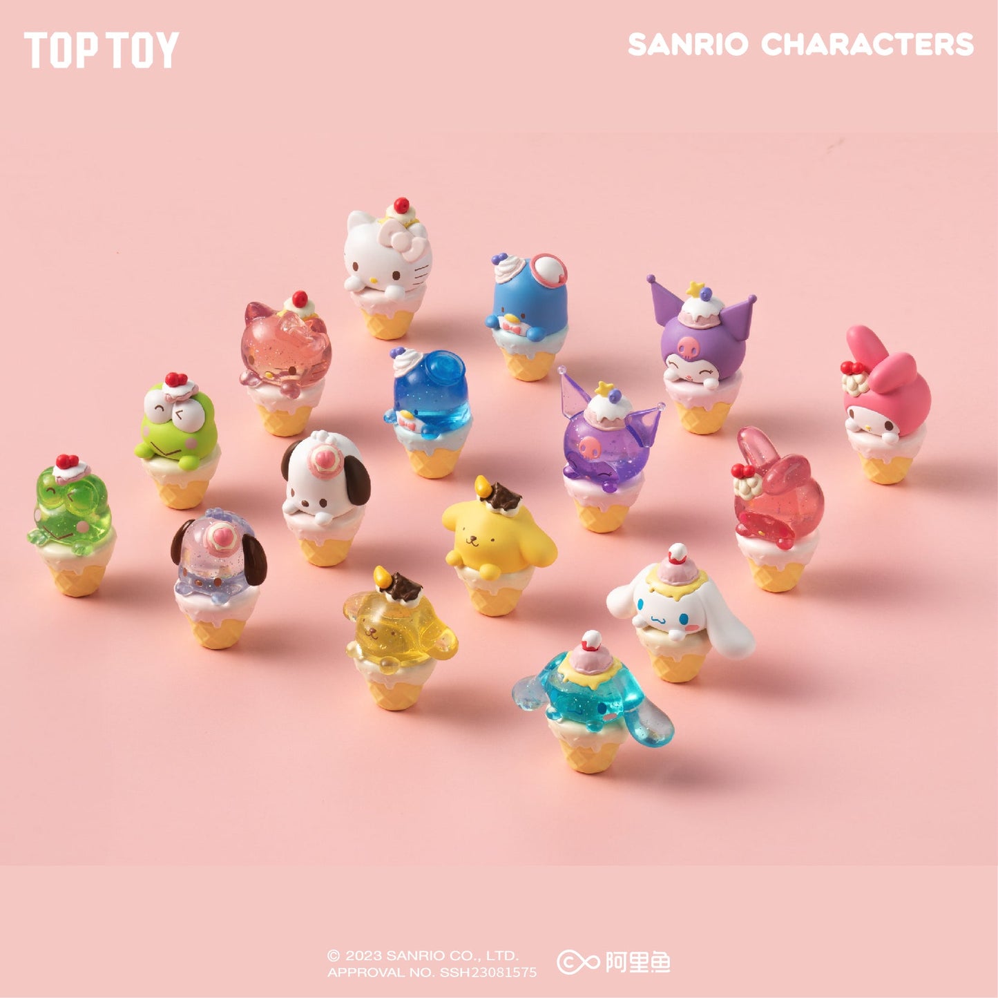 Top Toy Sanrio Mini Ice Cream Figure Bag - Whole Set of 16 Bags