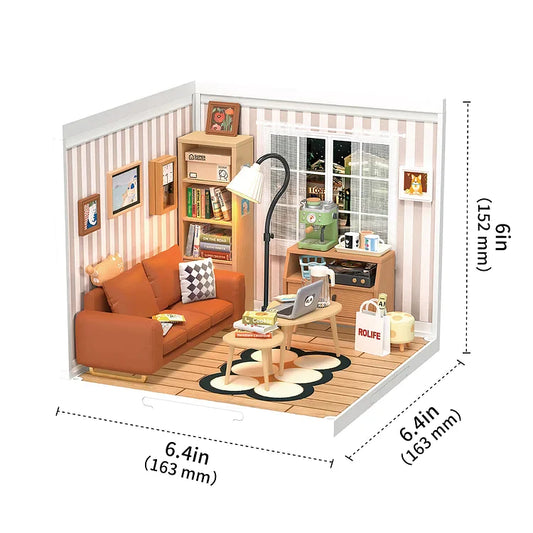 Rolife Cozy Living Lounge DIY Plastic Miniature House