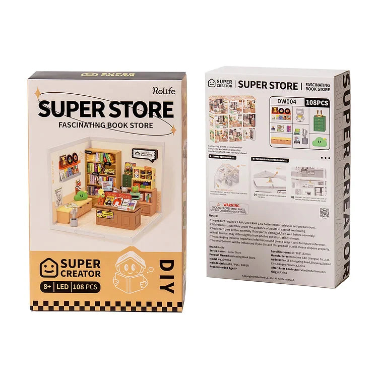 Rolife: Super Store Series Fascinating Book Store DIY Kit