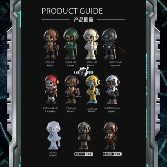 Mr. Bone Mini 2.0 A Journey Through Time Series Blind Box Wholeset of 9
