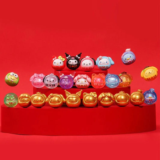 Top Toy Sanrio Characters Mini Daruma Beans Blind Bag Random Style (5 in 1) - Whole Set of 16